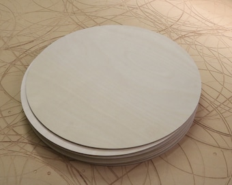 18" Unfinished Circles - 1/4" Premium Birch MDF Core - Pack of 12 - With/Without Holes for Hanging - CNC Crafting - DIY Sign