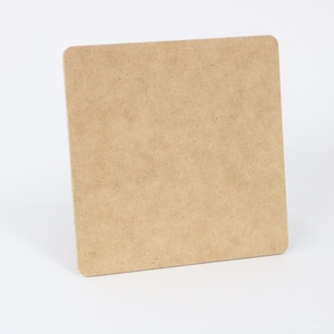 Square Shape with Rounded Corners MDF Large Small Unfinished Wood DIY Sign Pick Size 4&quot; - 24&quot;
