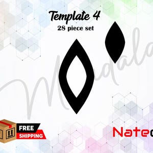 28 Piece Set of Mandala Stencils - Geometric Shapes - Stencils for Dot Art Painting - Tracing Stencils - Art Supplies - Mandala Template #4
