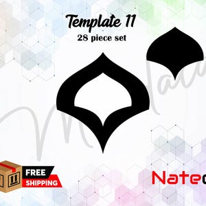 28 Piece Set of Mandala Stencils - Geometric Shapes - Stencils for Dot Art Painting - Tracing Stencils - Art Supplies - Mandala Template #11