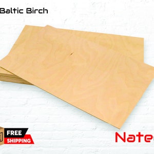 12Pcs 12 X 18 X 1/8 Inch Baltic Birch Plywood Sheets 3mm Unfinished Plywood Sheet Arts Crafts Painting Pyrography Wood Engraving Wood Burning Laser A
