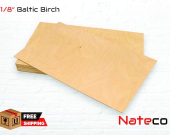 1/8" Baltic Birch Sheets 3mm Glowforge Laser Material 12" x 20"