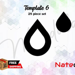 28 Piece Set of Mandala Stencils - Geometric Shapes - Stencils for Dot Art Painting - Tracing Stencils - Art Supplies - Mandala Template #6