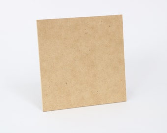 May include: A plain, light brown, rectangular piece of wood.