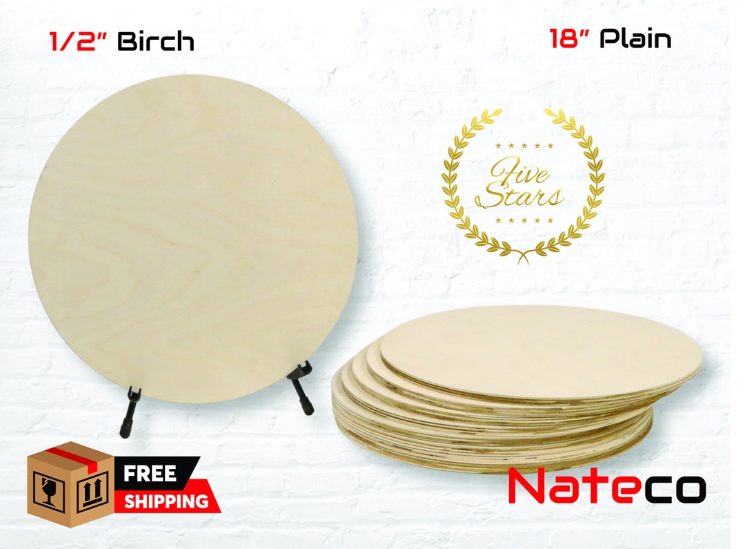 Pack of 18 Rounds 1/2 Unfinished Circles Birch Plywood With/without ...