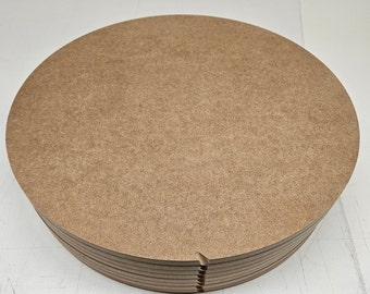 Sale - Pack of 8 IMPERFECT - 17 1/2" Plain Unfinished Circles - 1/2" MDF