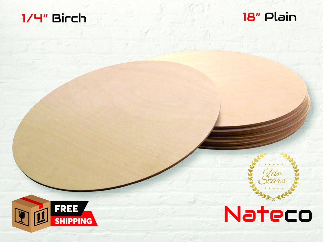 18 Birch 1/4 Unfinished Circles Rounds Birch Plywood With / Without ...