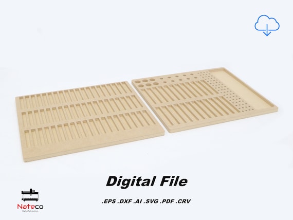 Digital File Router Bit Organizer Storage Trays for CNC Routers Home ...