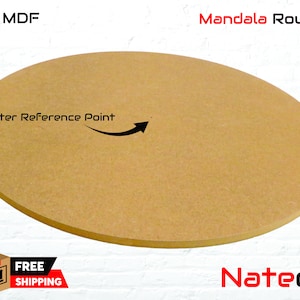 1/2&quot; MDF Mandala Blank Rounds with Center Reference Various Sizes