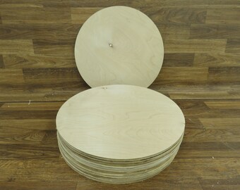 Sale - Pack of 8 - 16" Mandala Unsanded Circles - 1/2" Birch Plywood - with Centered Dot