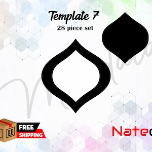 28 Piece Set of Mandala Stencils - Geometric Shapes - Stencils for Dot Art Painting - Tracing Stencils - Art Supplies - Mandala Template #7