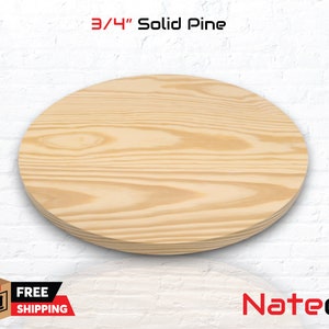 Large 3/4&quot; Thick Solid Pine Round Various Sizes 12&quot; 14&quot; 16&quot; 18&quot;