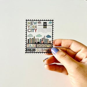 New York City Sticker | Clear Sticker | New York Sticker | NYC Sticker | Laptop Sticker | Planner, Journal Decal | Waterproof | Christmas