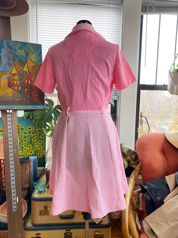 Vintage Homemade Pink Checkered Dress - image 2