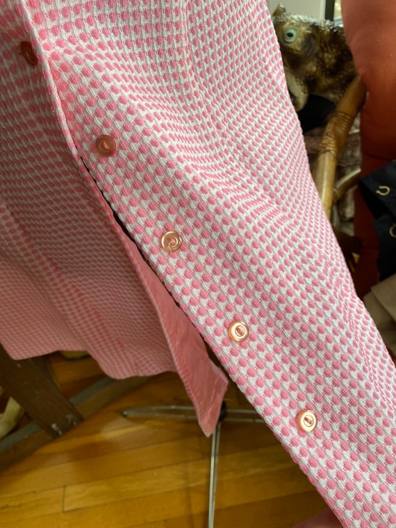 Vintage Homemade Pink Checkered Dress - image 4