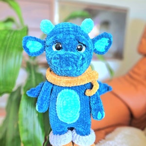 Dragon cuddly toy crocheted plush toy dragon to cuddle toy dragon crocheted dragon handmade dragon large children's decoration room