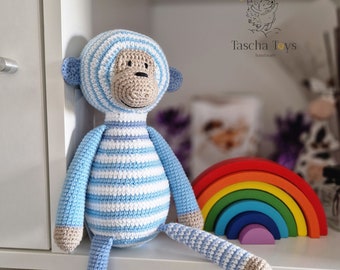 Spielzeug Affe Amigurumi, Affe gehäkelt,  Kuscheltier Affe mehrfarbig