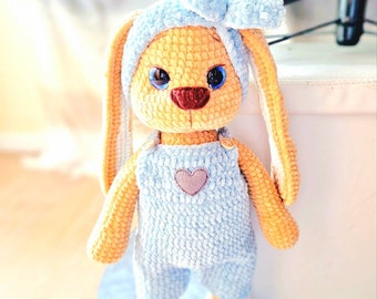 Bunny as a companion for the cot and playroom, cuddly toy bunny long ears amigurumi