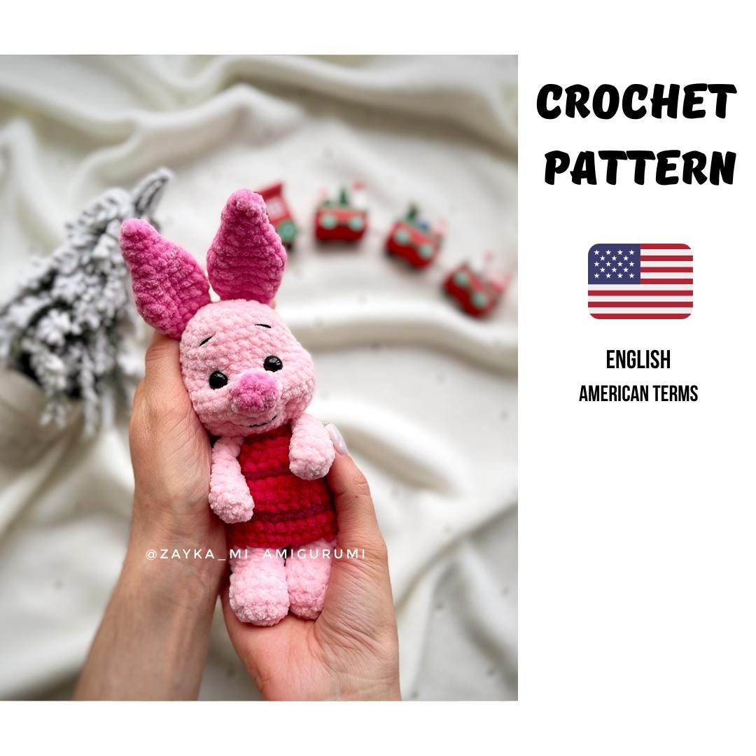 Piglet Crochet Pattern / Piglet Amigurumi Crochet Pattern / Easy ...