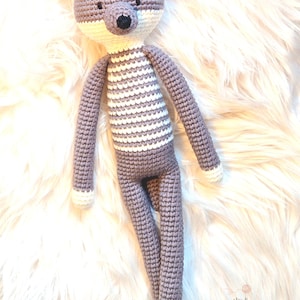 Handmade crocheted wolf soft toy wild animal wolf crocheted doll wolf in grey stuffed animals wolf as a gift