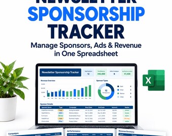 Newsletter Sponsorship Tracker Spreadsheet for Excel