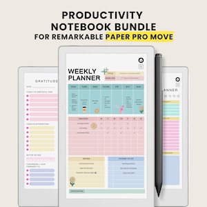 Productivity Planner Bundle for Remarkable Paper Pro Move ( Hyperlinked ...