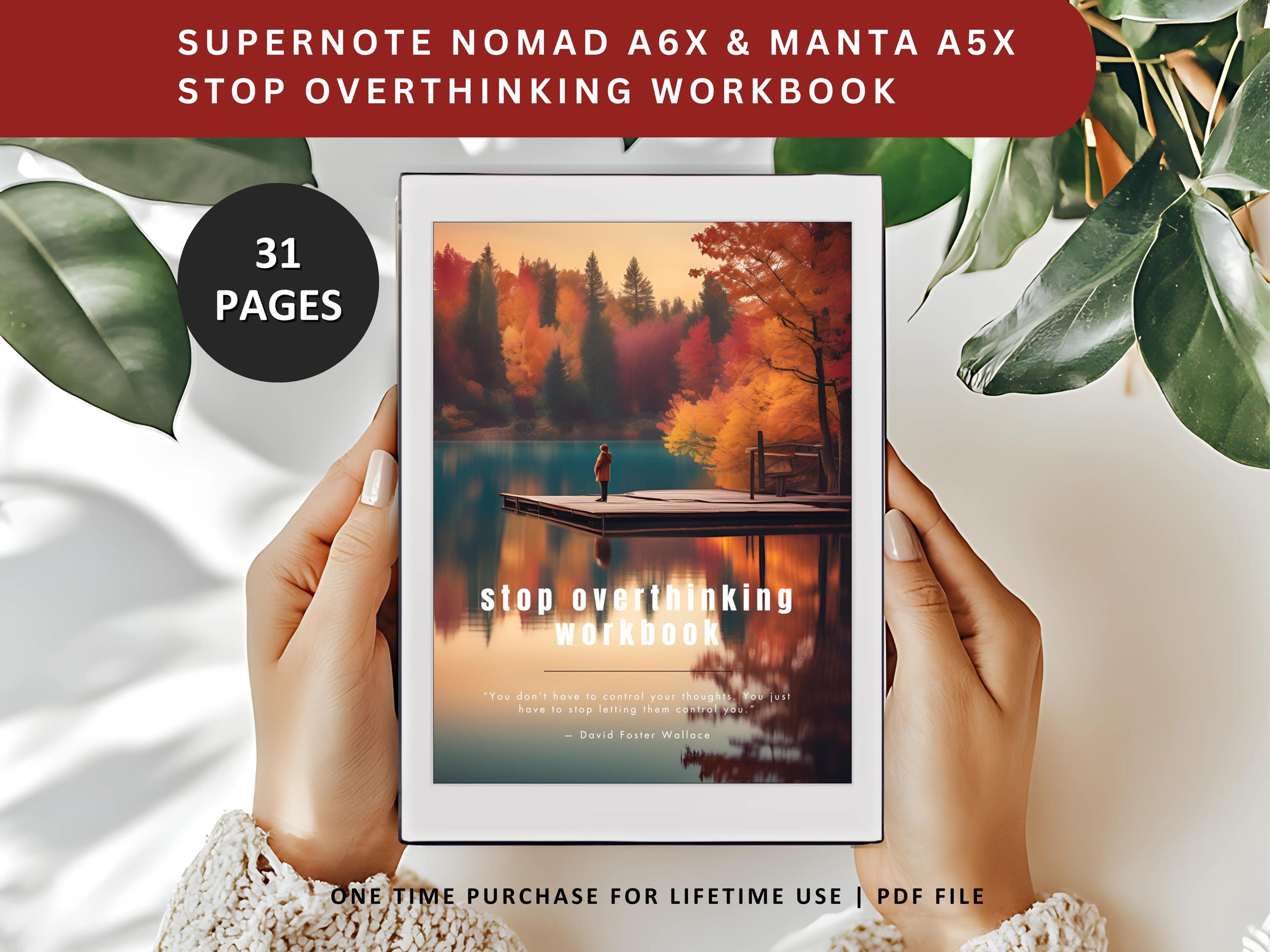 Supernote Stop Overthinking Workbook: A5X A6X Template (PDF) - Etsy