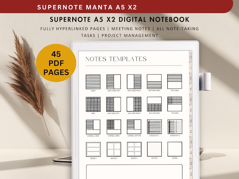 Supernote Mind Map Kit: Brain Dump Planner Templates (PDF) - Etsy