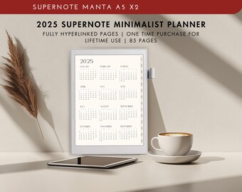 デジタルノートブック Supernote a6 x2 プランナー、Supernote