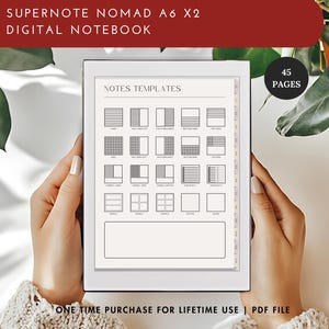 Digital notebook Supernote a6 x2 Planner, supernote templates, supernote planner, supernote nomad, supernote meeting, supernote a6x calendar