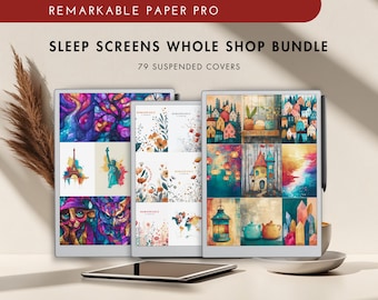 Shop Bundle Sleep Screen for remarkable Paper Pro, Cover for reMarkable Paper Pro, remarkable paper pro template, sleep screen for eink rmpp