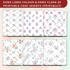 Floral Kobo Case Cover: Pink Coquette Style (PDF Download)