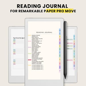 Remarkable Paper Pro Move Reading Journal: Hyperlänkad bokspårare (PDF)
