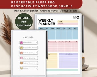 Remarkable Paper Pro Productivity Planner Bundle (Digital Download)