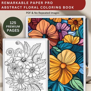 Floral Coloring Book for Remarkable Paper Pro: Abstract Designs (PDF)