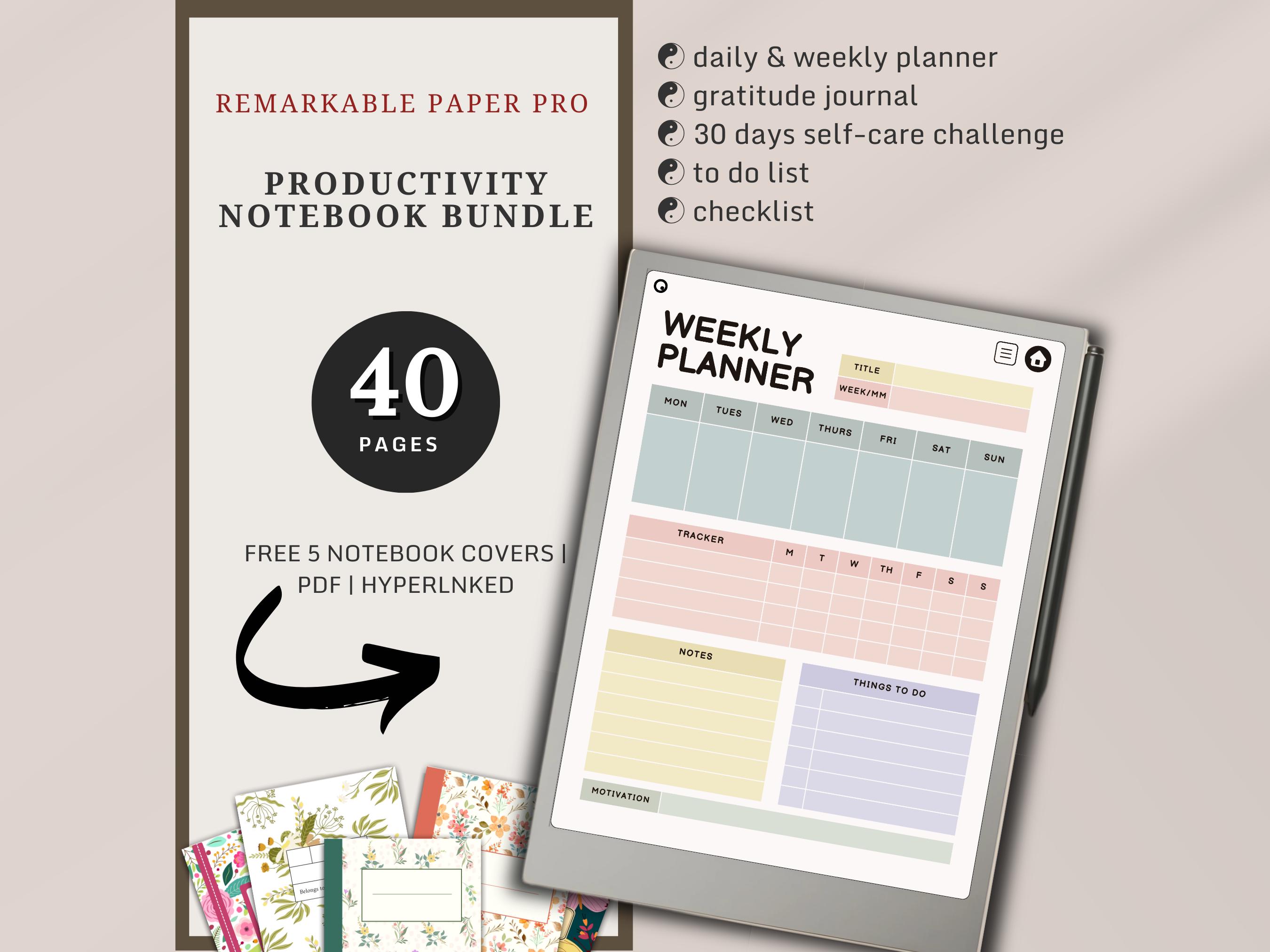 Remarkable Paper Pro Productivity Planner Bundle (digital Download) - Etsy
