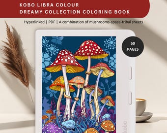 Kobo Libra Coloring Book: Dreamy Mushroom Collection (PDF)