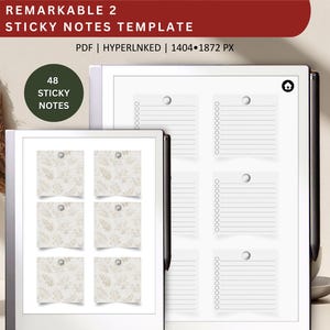 Modelli di note adesive per Remarkable 2 / Note adesive e-ink / Elenco di quaderni per Remarkable / Accessori per planner modello per Remarkable 2