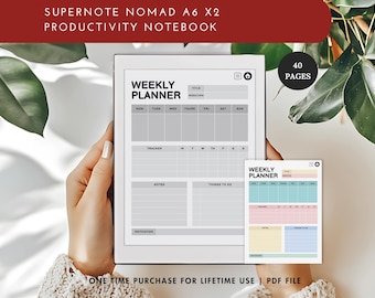 Supernote A6X Nomad Productivity Planner Bundle (PDF File)