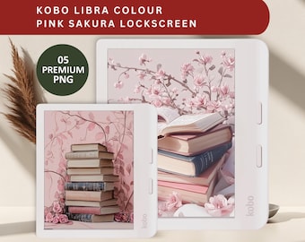 Kobo Libra Color Lock Screens: Digital Screen Savers (PNG Download