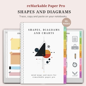 Shapes and Diagrams for remarkable paper pro journal templates, remarkable paper pro journal, remarkable pro templates, remarkable shapes, remarkable paper pro daily planner, remarkable paper pro color template, paper pro, remarkable templates