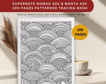 Cuaderno de calcos Supernote A5X A6X: 100 páginas de patrones (archivos PDF)