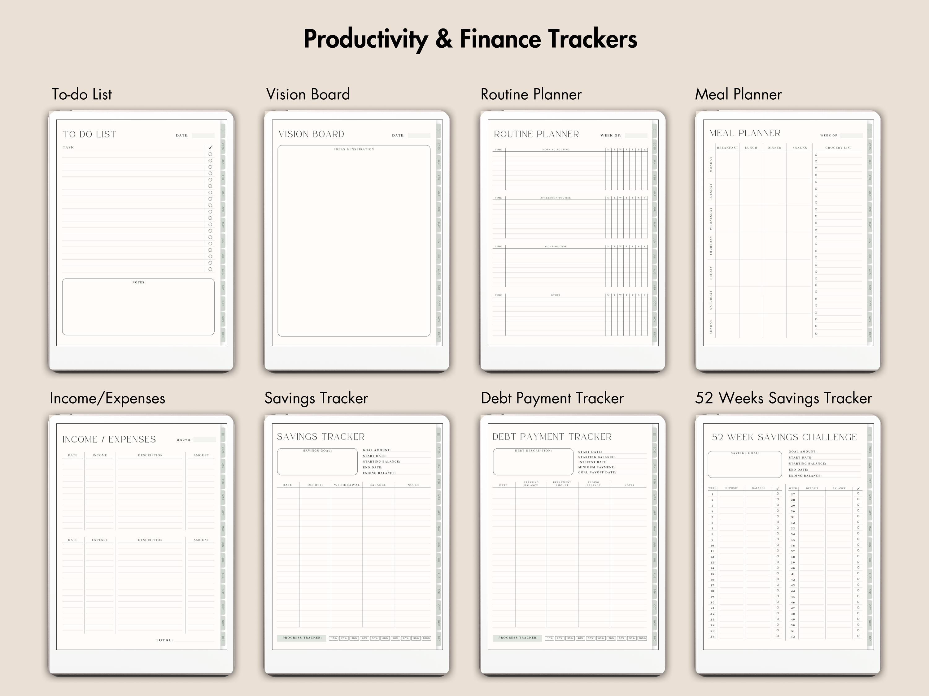 X2 Budget Planner Page