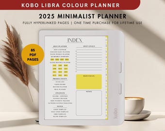 2025 Minimalist Planner for Kobo Libra (PDF File)