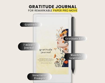 Gratitude Journal for Remarkable Paper Pro MOVE (25 Pages) (PDF Download)