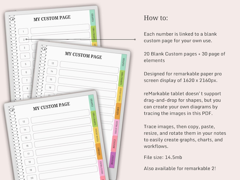 Shapes and Diagrams for remarkable paper pro journal templates, remarkable paper pro journal, remarkable pro templates, remarkable shapes, remarkable paper pro daily planner, remarkable paper pro color template, paper pro, remarkable templates