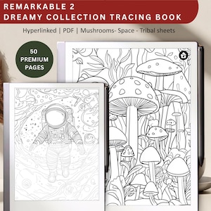 Dreamy Collection Tracing Book for remarkable 2 | mindfulness trace for remarkable 2 | templates for remarkable 2 | e-reader tracing book