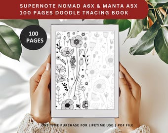 Supernote Doodle Tracing Book: 100 pagine per A6X e A5X (modello PDF)