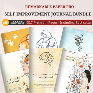 Self Improvement Journal Bundle for remarkable paper pro | Journal for remarkable paper pro | templates for remarkable pro | e-reader e-ink