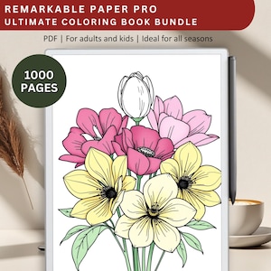 1.000 Seiten Malbuch Ultimatives Bündel für bemerkenswerte Papier Pros, mindfulness for bemerkenswerte Profi, Malbuch für bemerkenswerte Pro Gerät